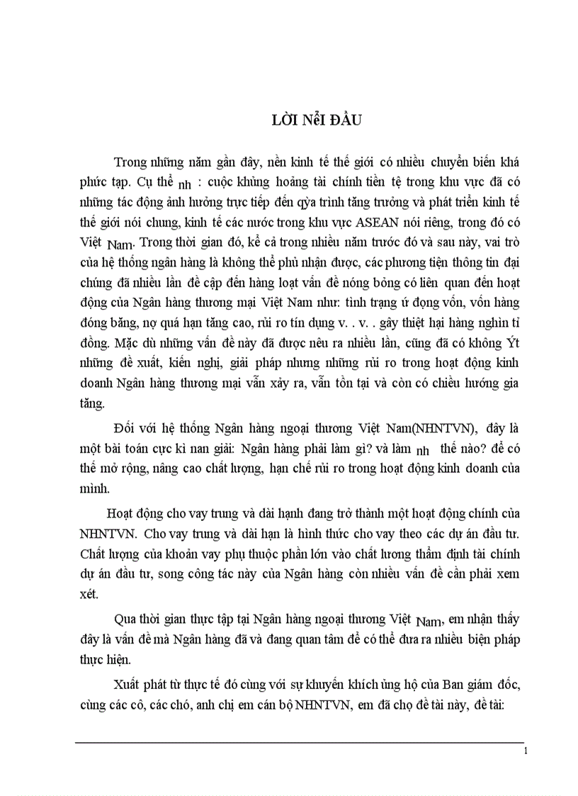 image for page Một số giải pháp nâng cao chất lượng thẩm định tài chính dự án đầu tư trong hoạt động cho vay tại NHNTVN.