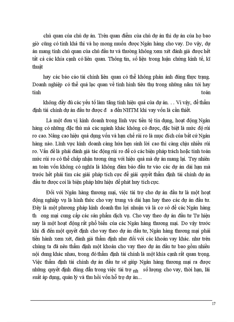 image for page Một số giải pháp nâng cao chất lượng thẩm định tài chính dự án đầu tư trong hoạt động cho vay tại NHNTVN.