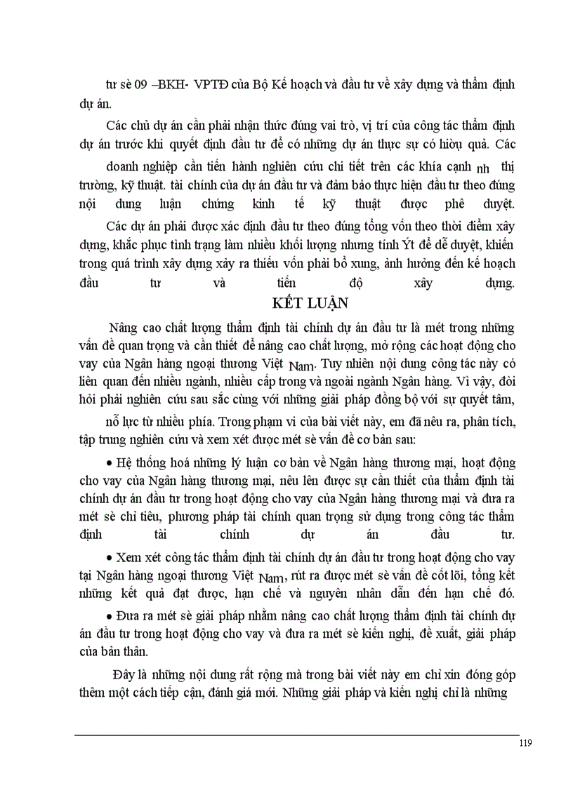 image for page Một số giải pháp nâng cao chất lượng thẩm định tài chính dự án đầu tư trong hoạt động cho vay tại NHNTVN.