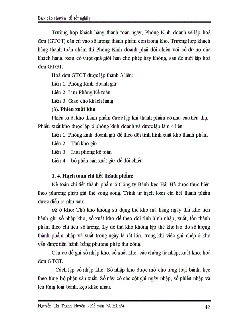 image for page Tổ chức kế toán thành phẩm, tiêu thụ thành phẩm và xác định kết quả sản xuất kinh doanh ở Công ty Bánh kẹo Hải Hà