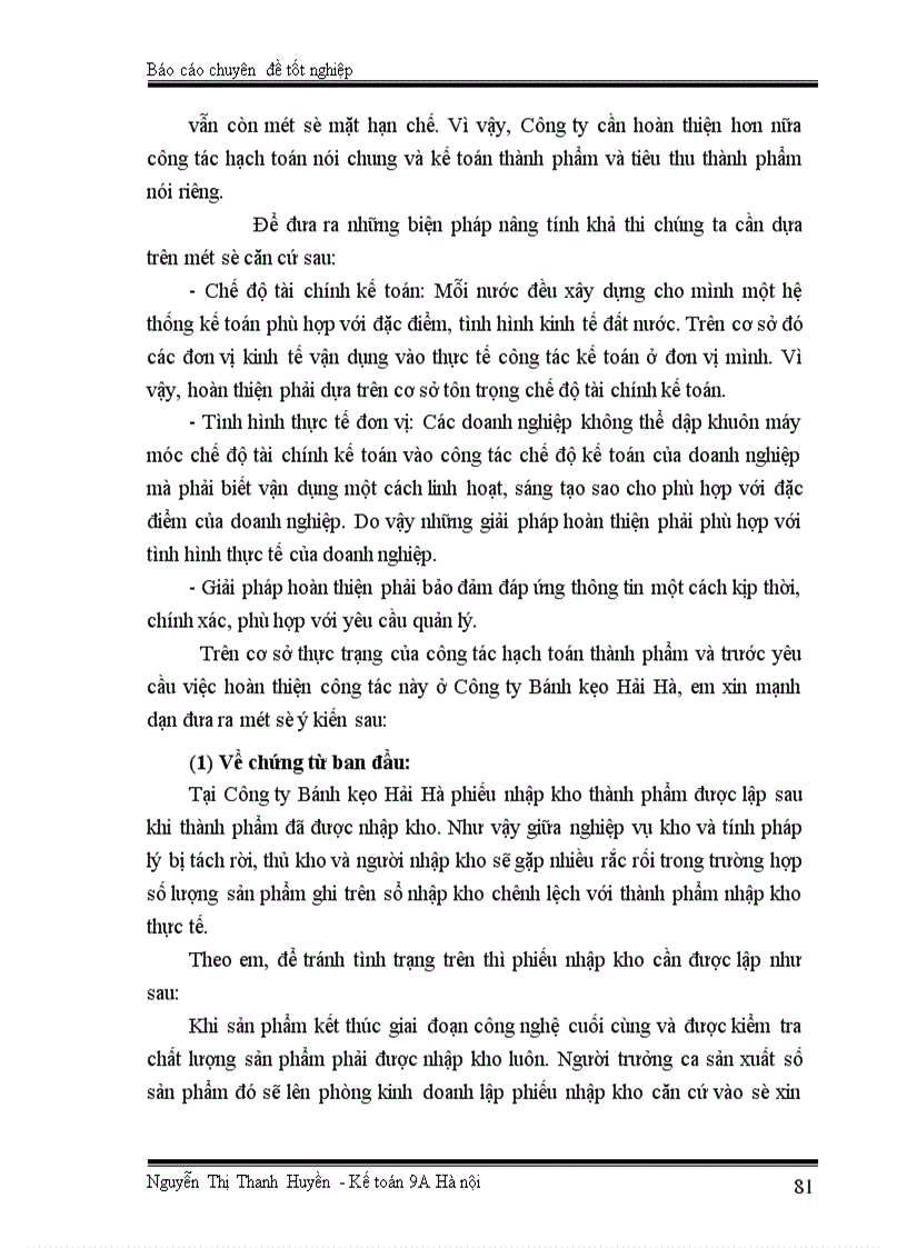 image for page Tổ chức kế toán thành phẩm, tiêu thụ thành phẩm và xác định kết quả sản xuất kinh doanh ở Công ty Bánh kẹo Hải Hà
