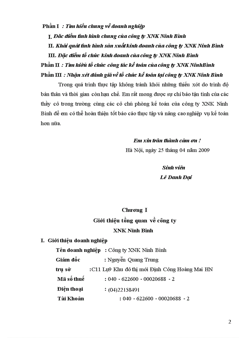 image for page Kế toán tài sản cố định tại Công ty XNK Ninh Bình