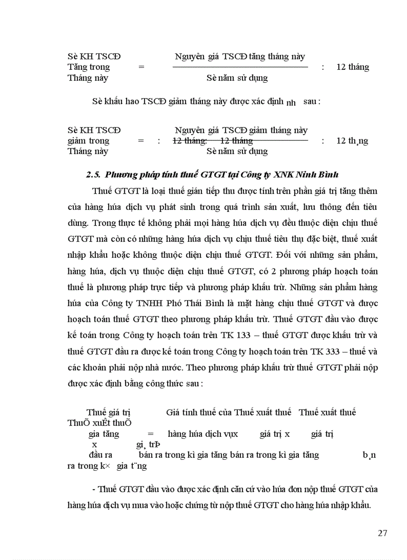 image for page Kế toán tài sản cố định tại Công ty XNK Ninh Bình