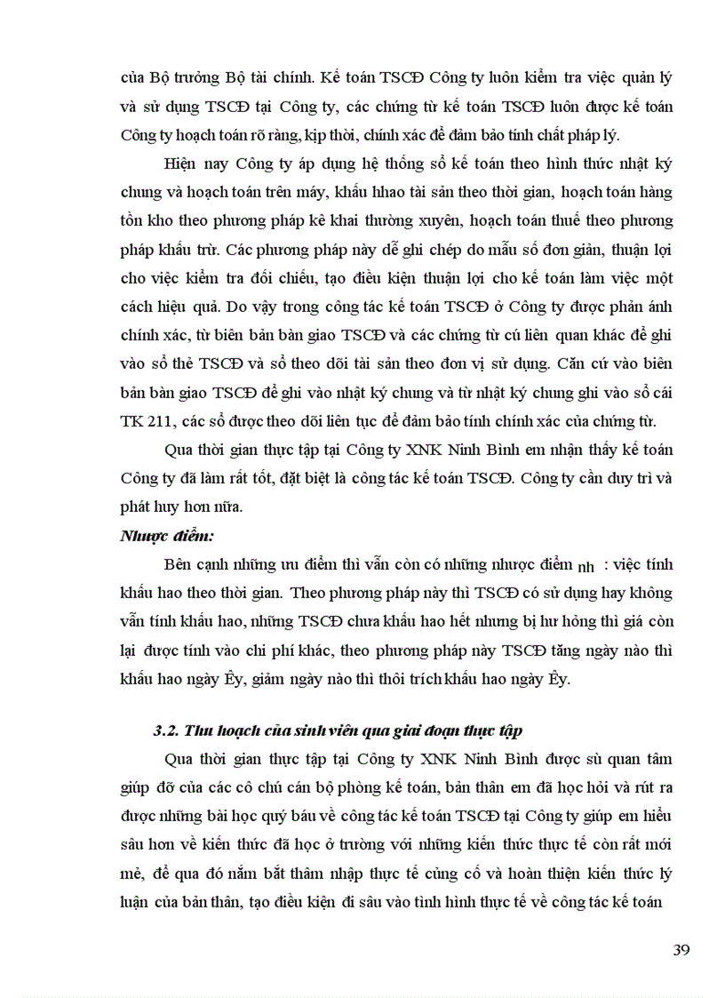 image for page Kế toán tài sản cố định tại Công ty XNK Ninh Bình