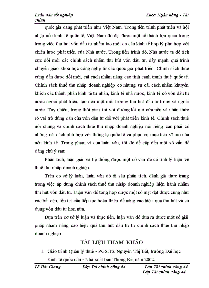 image for page Hoàn thiện chính sách thuế thu nhập doanh nghiệp nhằm thu hút vốn đầu tư ở Việt Nam