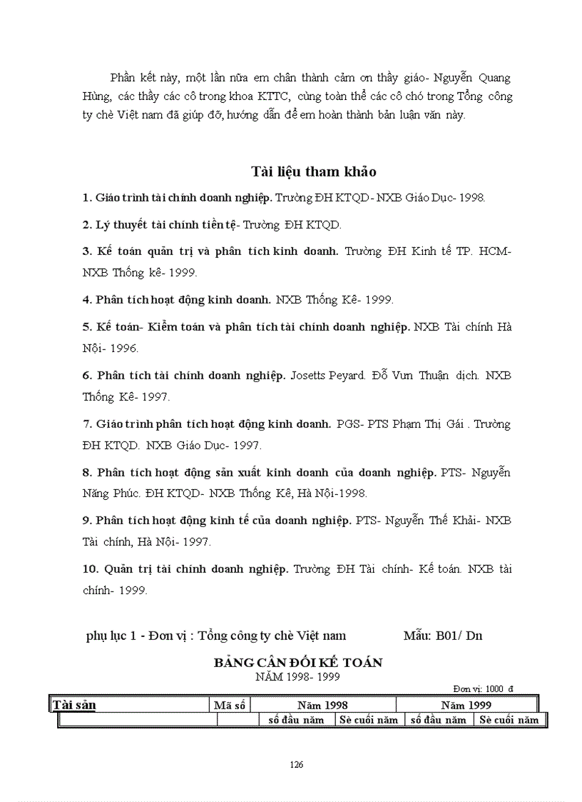 image for page Phân tích tình hình tài chính doanh nghiệp và những giải pháp góp phần nâng cao khả năng tài chính của Tổng công ty chè Việt nam