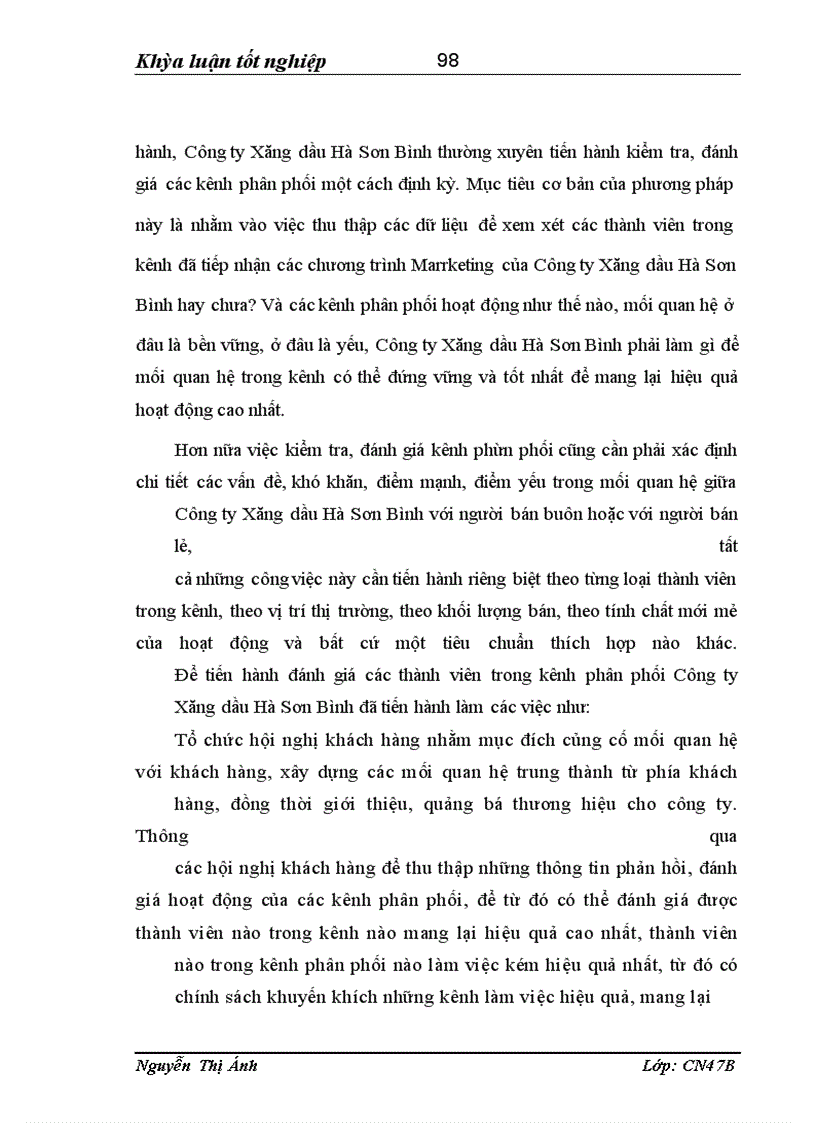 image for page Giải pháp hoàn thiện hệ thống kênh phân phối tại Công ty Xăng dầu Hà Sơn Bình