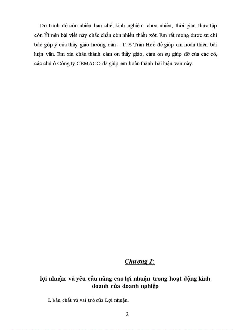 image for page Phân tích đánh giá chỉ tiêu lợi nhuận và các biện pháp nâng cao lợi nhuận của Công ty Hoá chất vật liệu điện và vật tư khoa học kỹ thuật ( CEMACO )