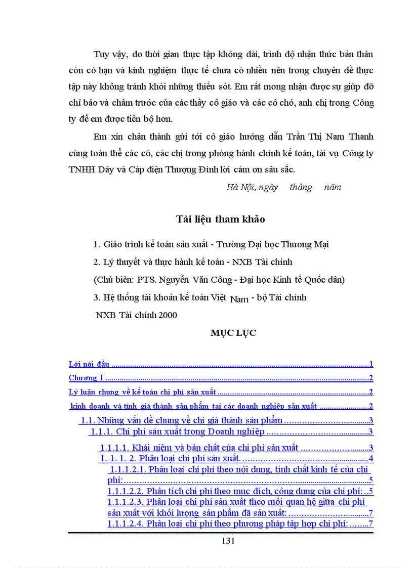 image for page Hoàn thiện công tác kế toán chi phí sản xuất kinh doanh và tính giá thành sản phẩm điện tại Công ty TNHH Dây & Cáp điện Thượng Đình