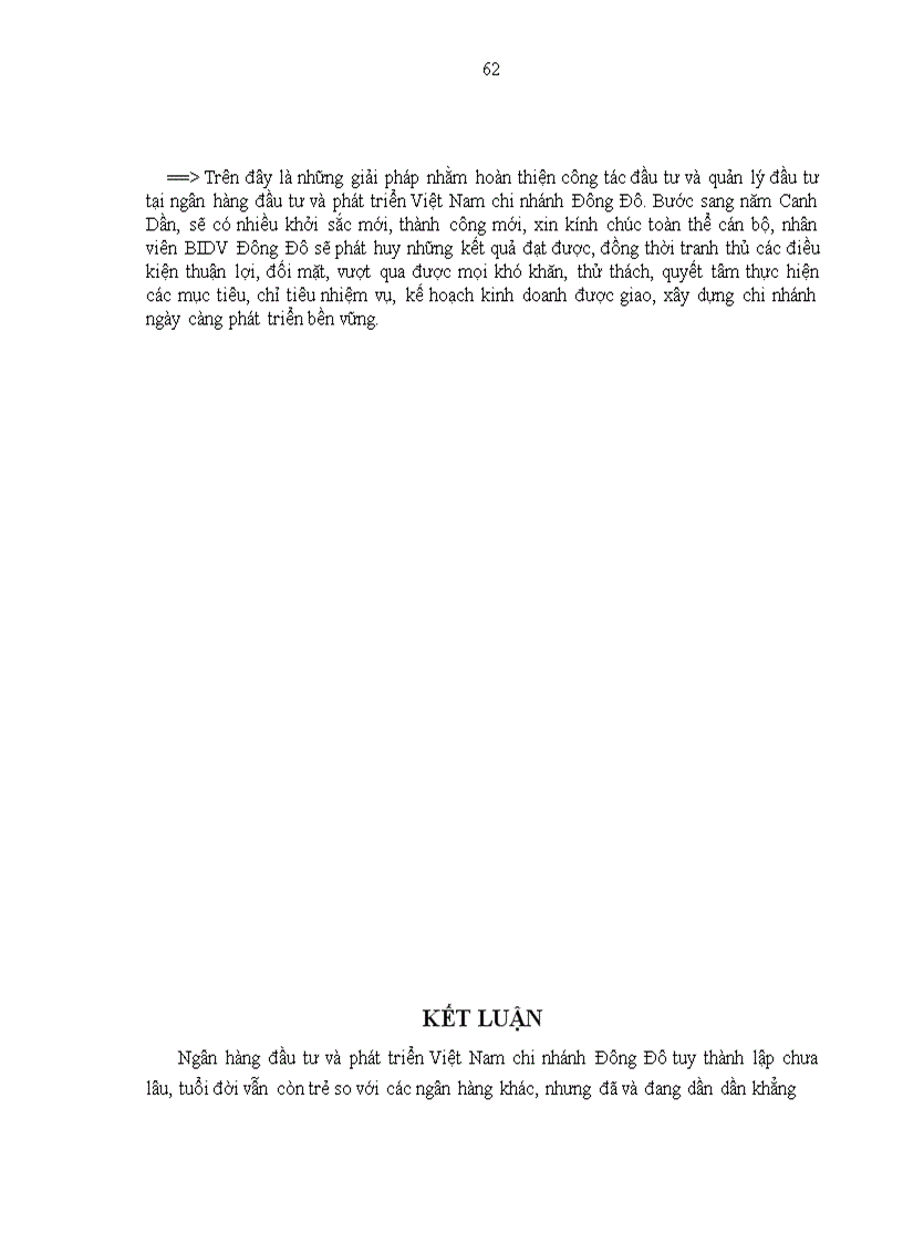 image for page Thực trạng các hoạt động của ngân hàng đầu tư và phát triển Việt Nam chi nhánh Đông Đô.