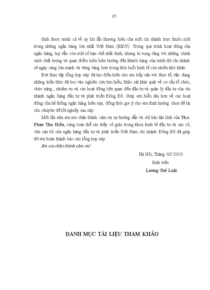 image for page Thực trạng các hoạt động của ngân hàng đầu tư và phát triển Việt Nam chi nhánh Đông Đô.