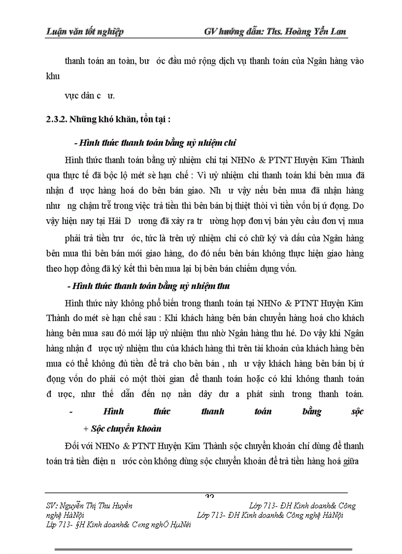 image for page Thực trạng thanh toán không dùng tiền mặt tại Ngân hàng No & Ptnt huyện kim thành