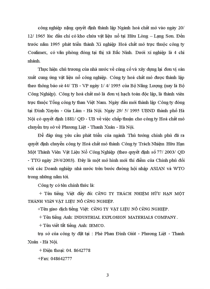 image for page Quản trị nguyên vật liệu tại Công ty vật liệu nổ công nghiệp – Thực trạng và giải pháp hoàn thiện