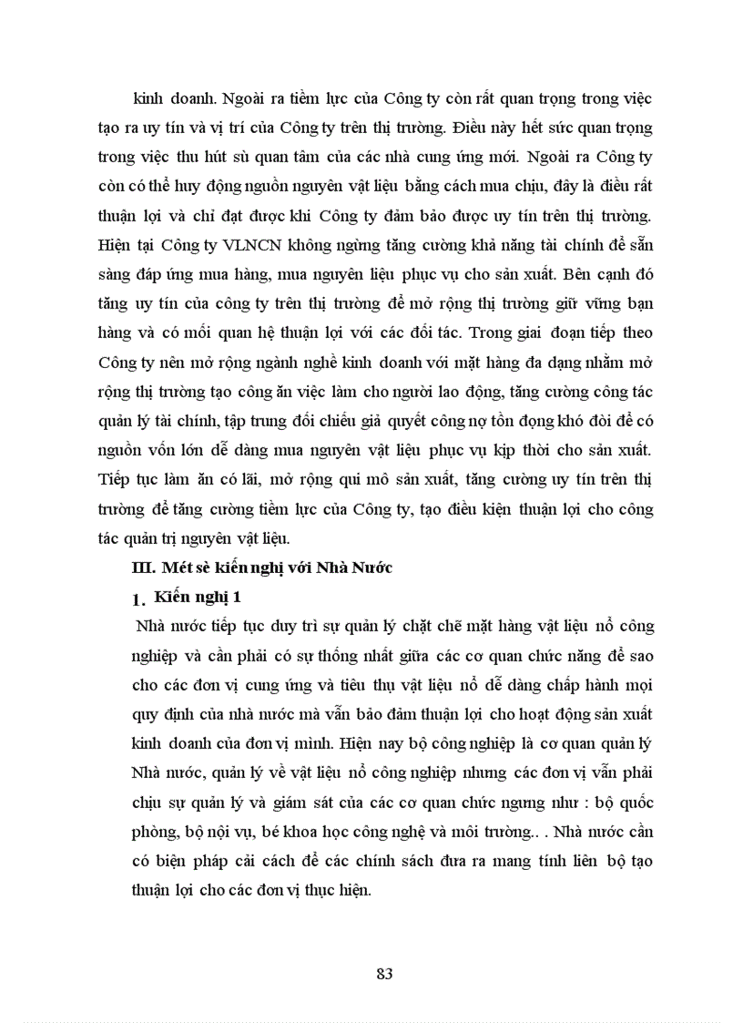 image for page Quản trị nguyên vật liệu tại Công ty vật liệu nổ công nghiệp – Thực trạng và giải pháp hoàn thiện