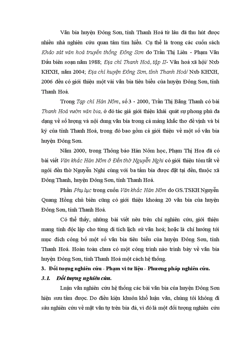 image for page Nghiên cứu văn bia huyện Đông Sơn, tỉnh Thanh Hoá làm đề tài Luận văn Thạc sĩ Ngữ văn - chuyên ngành Hán Nôm