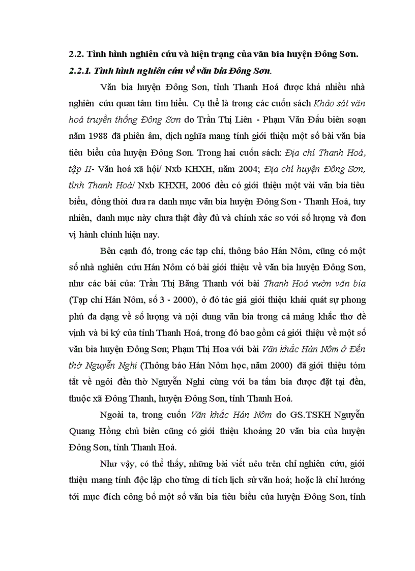 image for page Nghiên cứu văn bia huyện Đông Sơn, tỉnh Thanh Hoá làm đề tài Luận văn Thạc sĩ Ngữ văn - chuyên ngành Hán Nôm