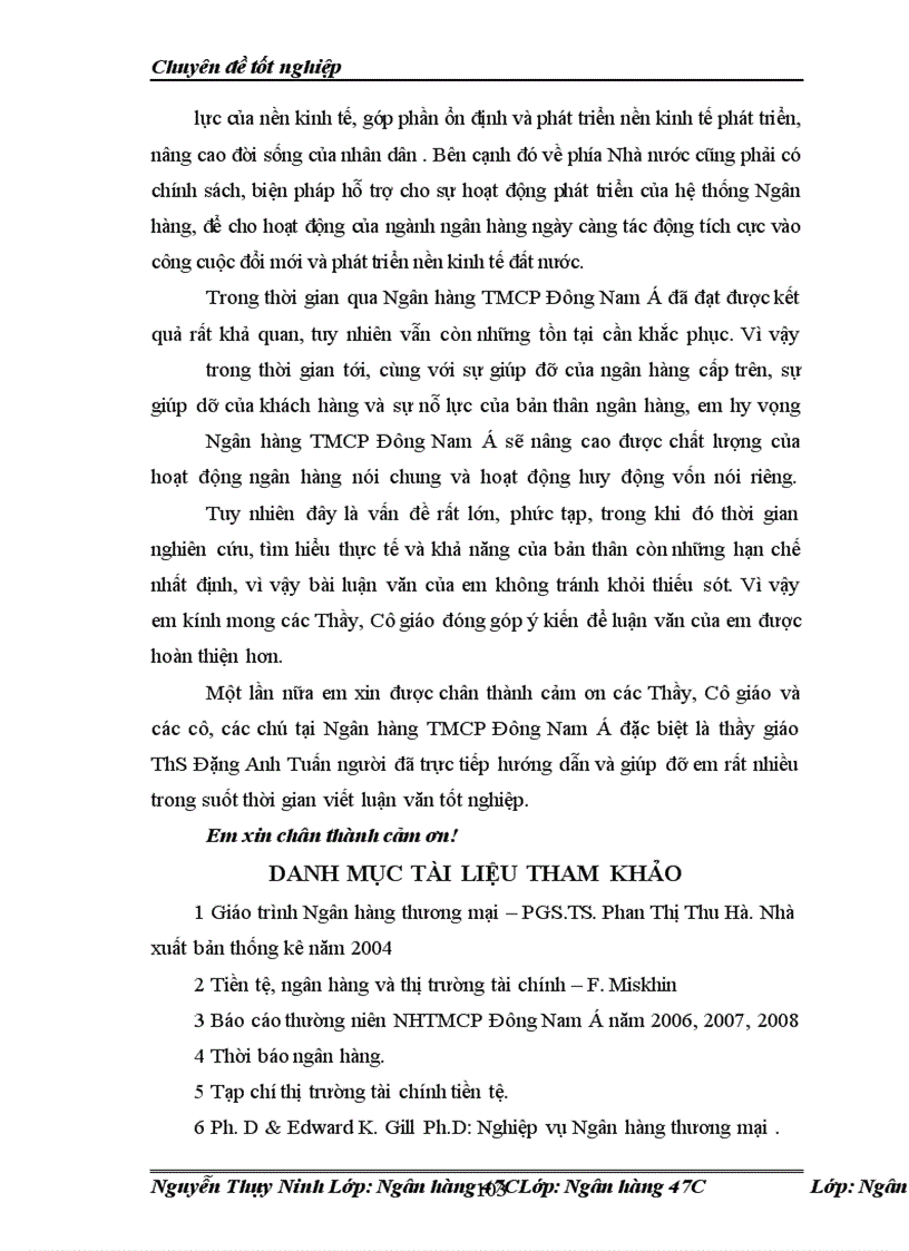 image for page Giải pháp nâng cao hiệu quả huy động vốn tại ngân hàng thương mại cổ phần Đông Nam Á