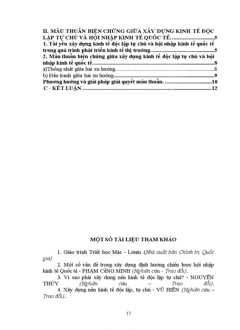 image for page Mâu thuẫn biện chứng giữa xây dựng kinh tế độc lập tự chủ và hội nhập kinh tế Quốc tế