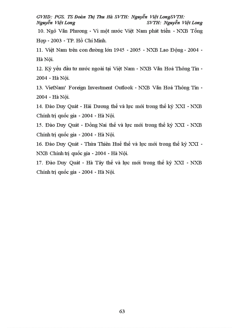 image for page Các giải pháp về quản lý Nhà nước nhằm thu hút vốn đầu tư trực tiếp nước ngoài để phát triển kinh tế - xã hội tại tỉnh Hà Tây giai đoạn 2001 -2010