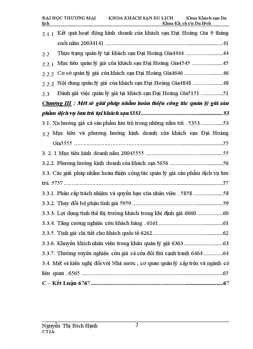 image for page Hoàn thiện công tác quản lý giá sản phẩm lưu trú tại “ Khách sạn Đại Hoàng Gia