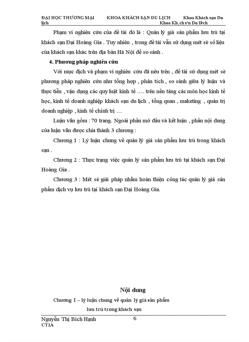 image for page Hoàn thiện công tác quản lý giá sản phẩm lưu trú tại “ Khách sạn Đại Hoàng Gia