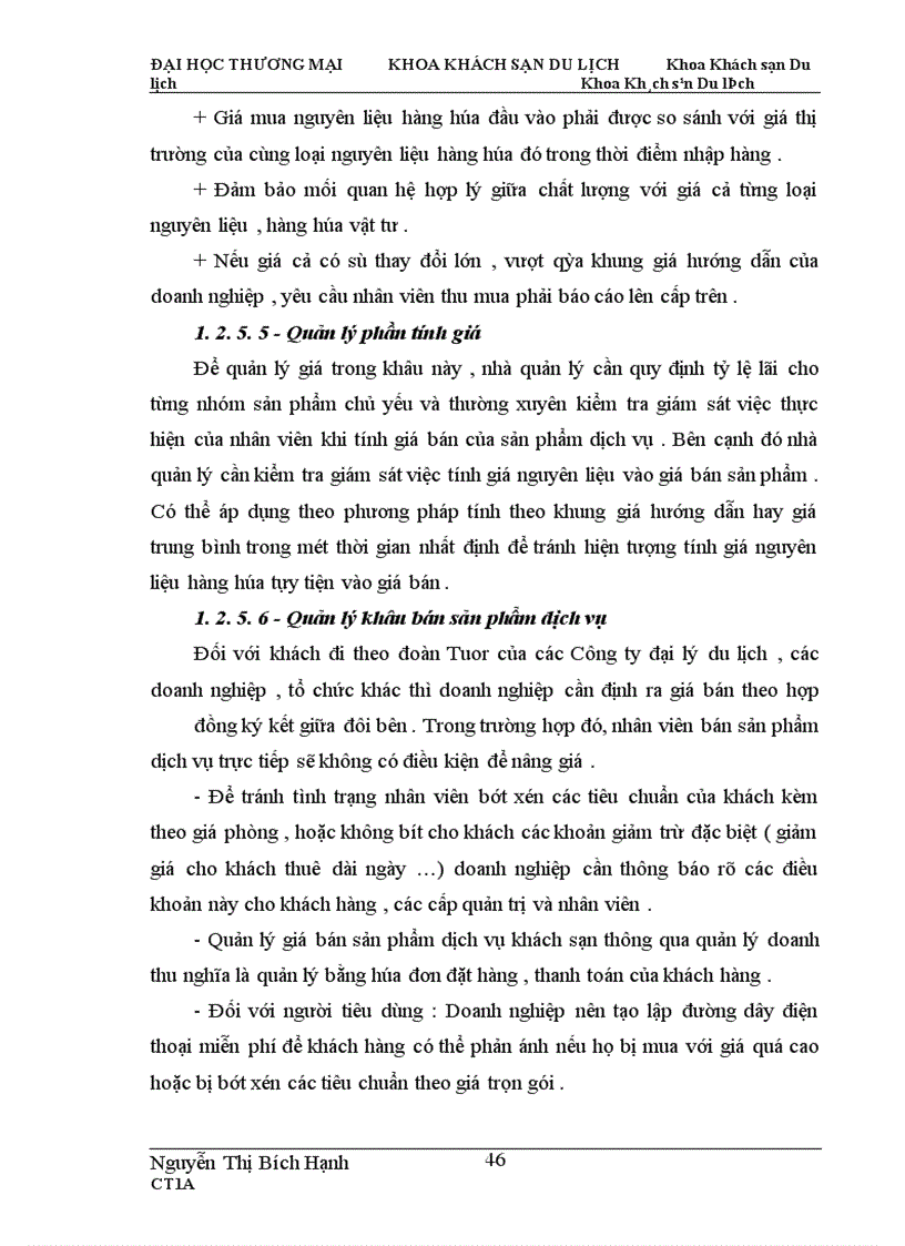 image for page Hoàn thiện công tác quản lý giá sản phẩm lưu trú tại “ Khách sạn Đại Hoàng Gia