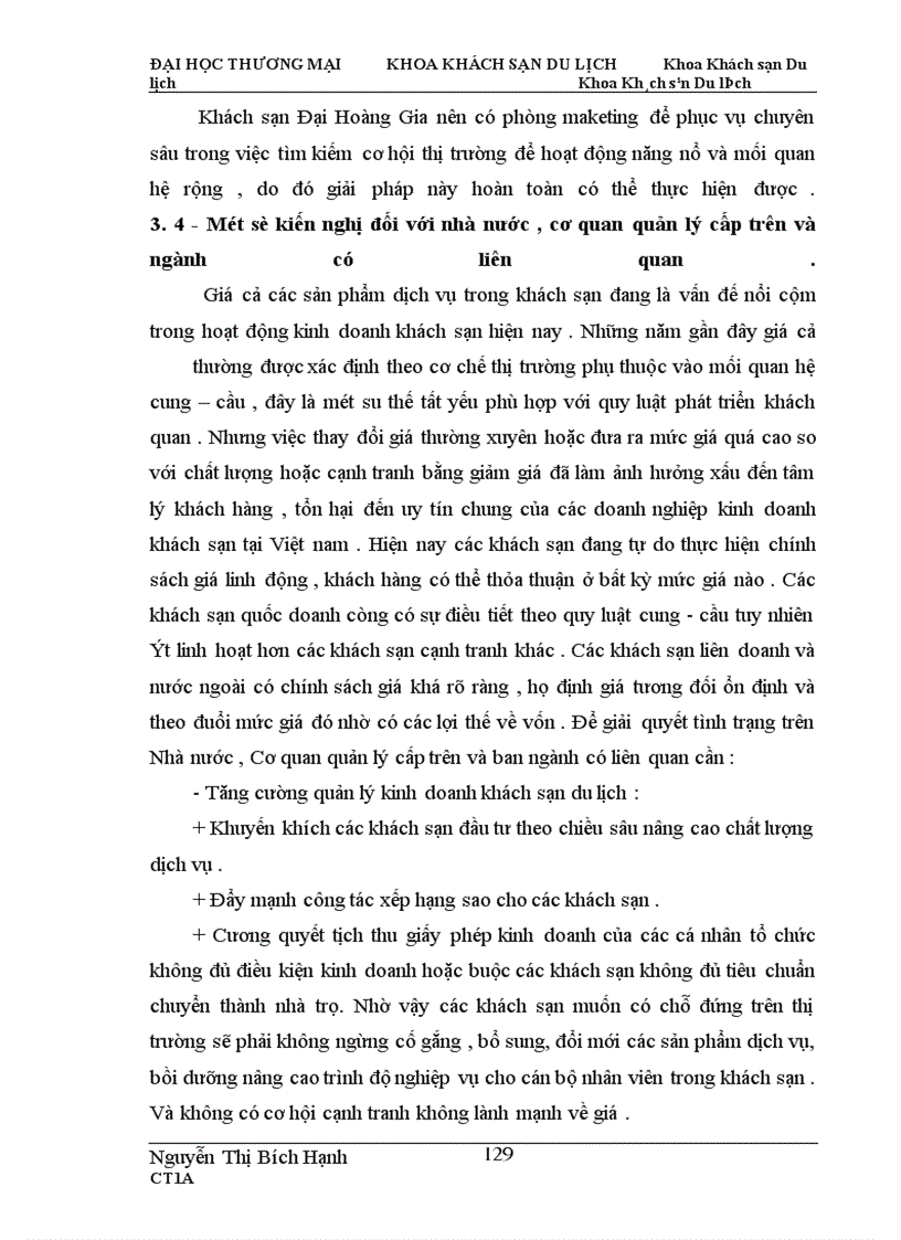 image for page Hoàn thiện công tác quản lý giá sản phẩm lưu trú tại “ Khách sạn Đại Hoàng Gia