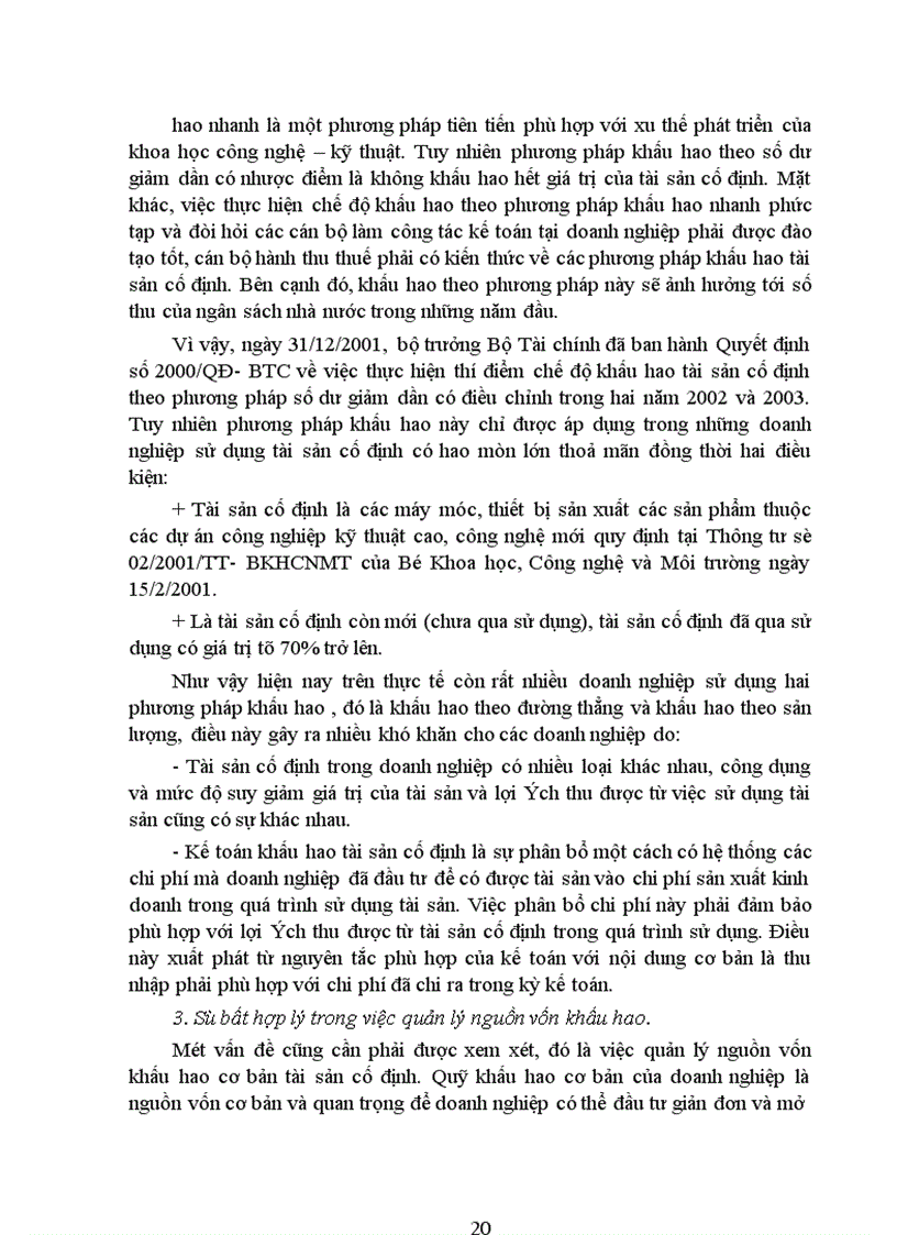 image for page Một số vấn đề về hạch toán khấu hao tài sản cố định trong doanh nghiệp hiện nay