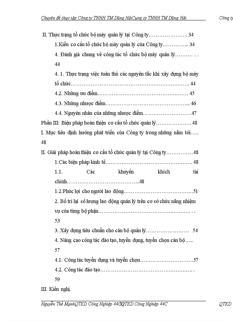 image for page Biện pháp nhằm hoàn thiện cơ cấu tổ chức quản lý tại công ty TNHH Dũng Hải