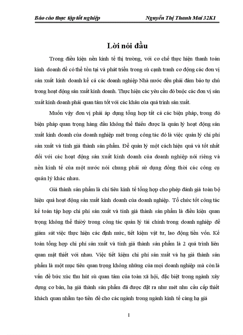 image for page Tổ chức kế toán tổng hợp chi phí sản xuất và tính giá thành sản phẩm xây lắp ở Công ty xây dựng và phát triển cơ sở hạ tầng