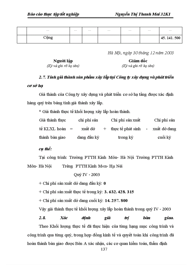 image for page Tổ chức kế toán tổng hợp chi phí sản xuất và tính giá thành sản phẩm xây lắp ở Công ty xây dựng và phát triển cơ sở hạ tầng