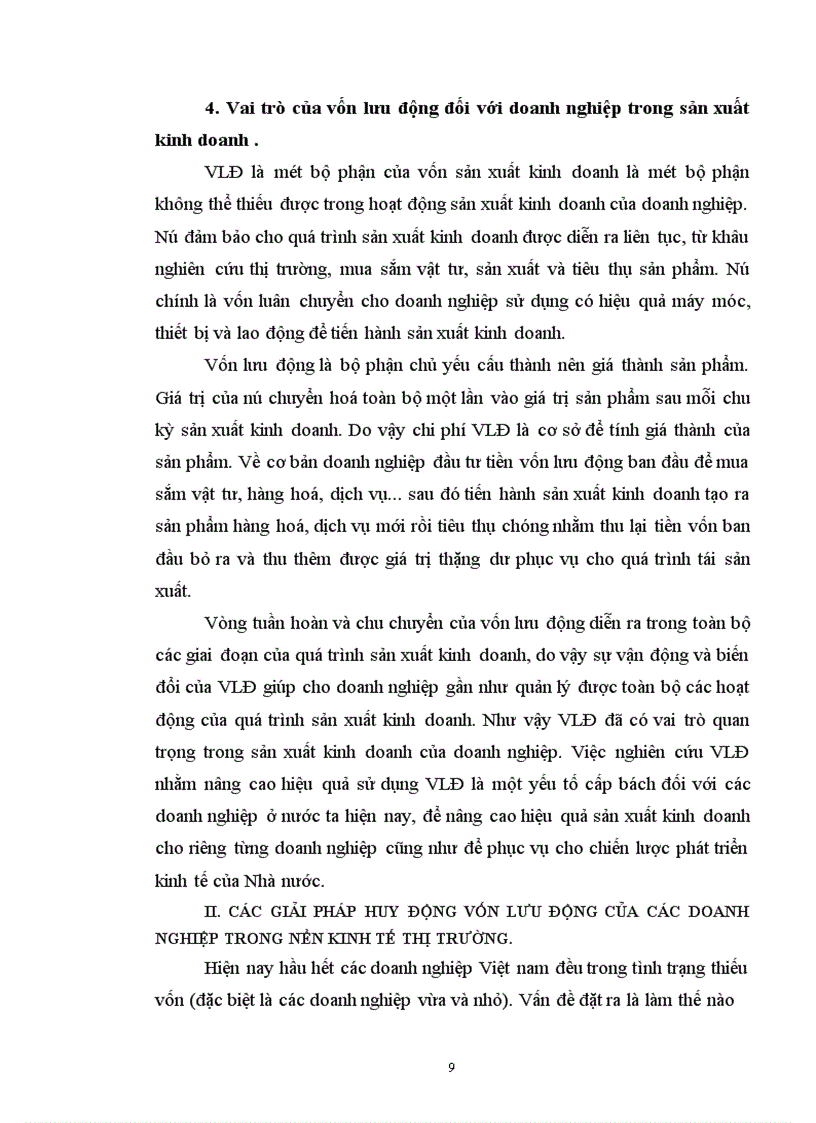 image for page Vốn lưu động và các biện pháp nâng cao hiệu quả sử dụng vốn lưu động tại Xí nghiệp Chế biến và Kinh doanh Nông thổ sản - Hà Nội