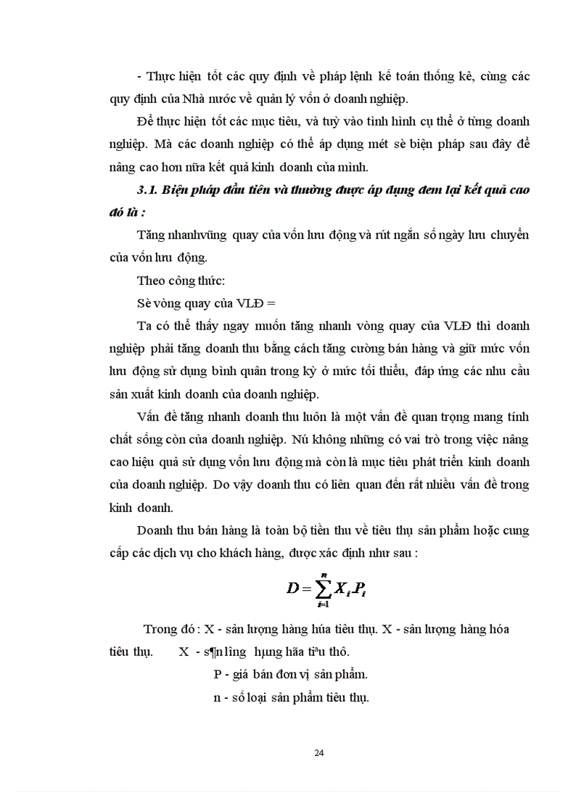 image for page Vốn lưu động và các biện pháp nâng cao hiệu quả sử dụng vốn lưu động tại Xí nghiệp Chế biến và Kinh doanh Nông thổ sản - Hà Nội