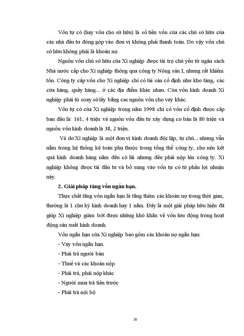 image for page Vốn lưu động và các biện pháp nâng cao hiệu quả sử dụng vốn lưu động tại Xí nghiệp Chế biến và Kinh doanh Nông thổ sản - Hà Nội