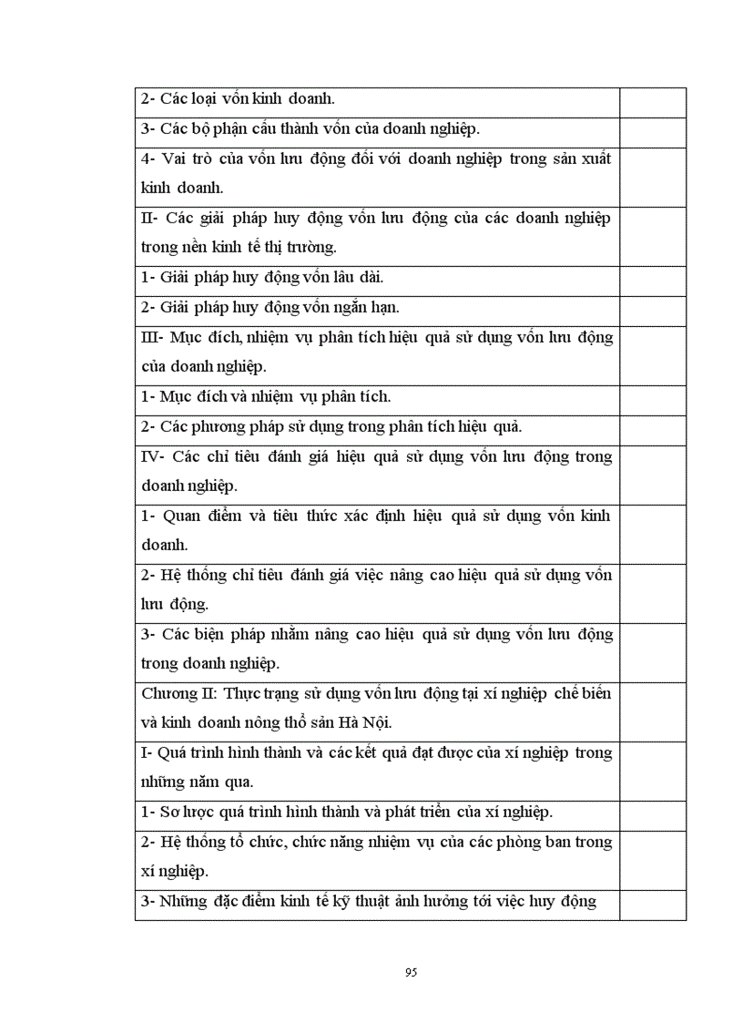 image for page Vốn lưu động và các biện pháp nâng cao hiệu quả sử dụng vốn lưu động tại Xí nghiệp Chế biến và Kinh doanh Nông thổ sản - Hà Nội