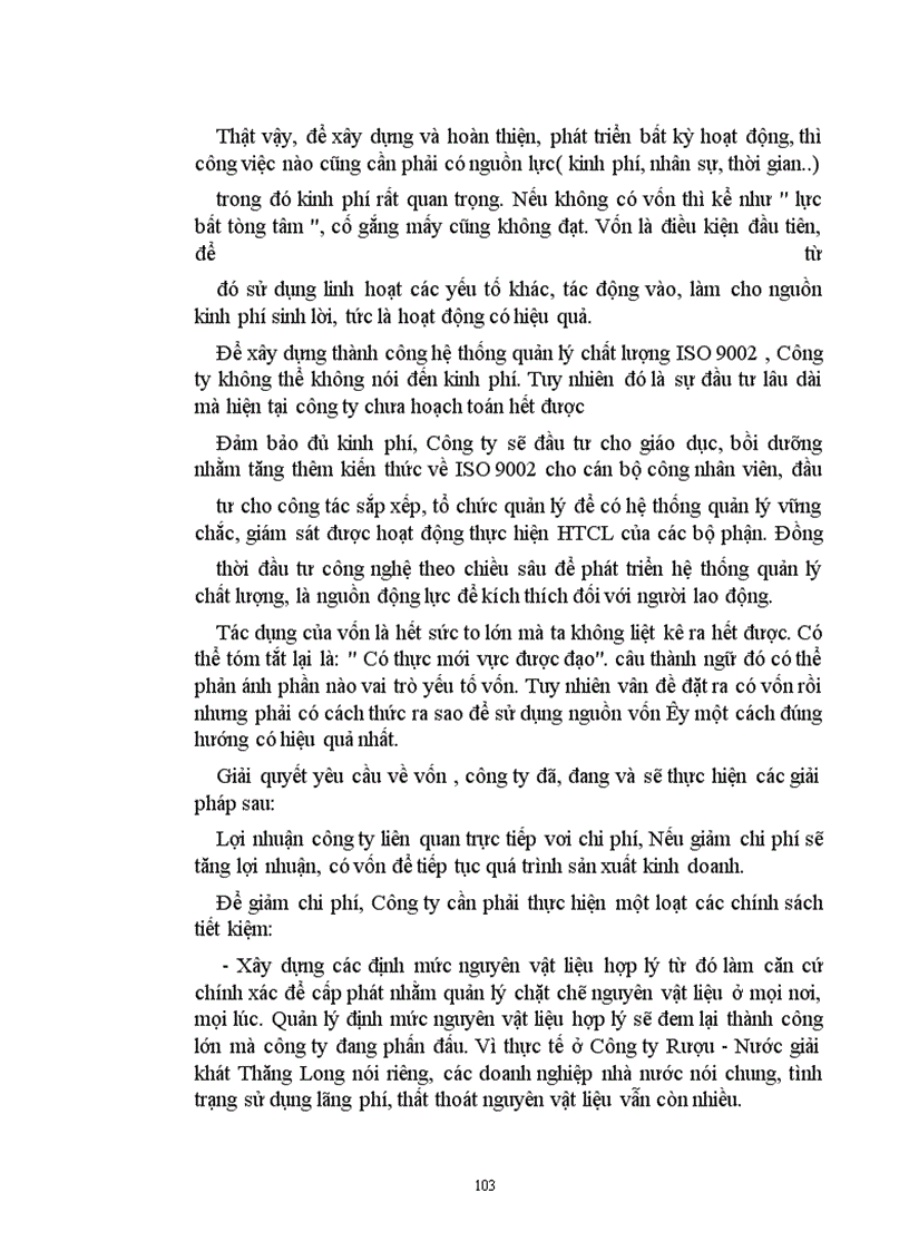 image for page Một số biện pháp nhằm góp phần xây dựng và phát triển Hệ thống quản lý chất lượng ISO 9002 tại Công ty Rượu - Nước giải khát Thăng Long