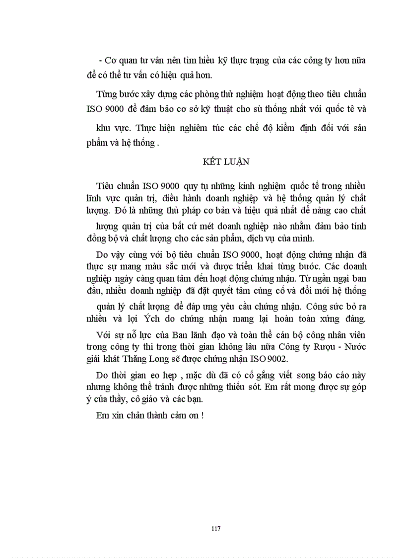image for page Một số biện pháp nhằm góp phần xây dựng và phát triển Hệ thống quản lý chất lượng ISO 9002 tại Công ty Rượu - Nước giải khát Thăng Long