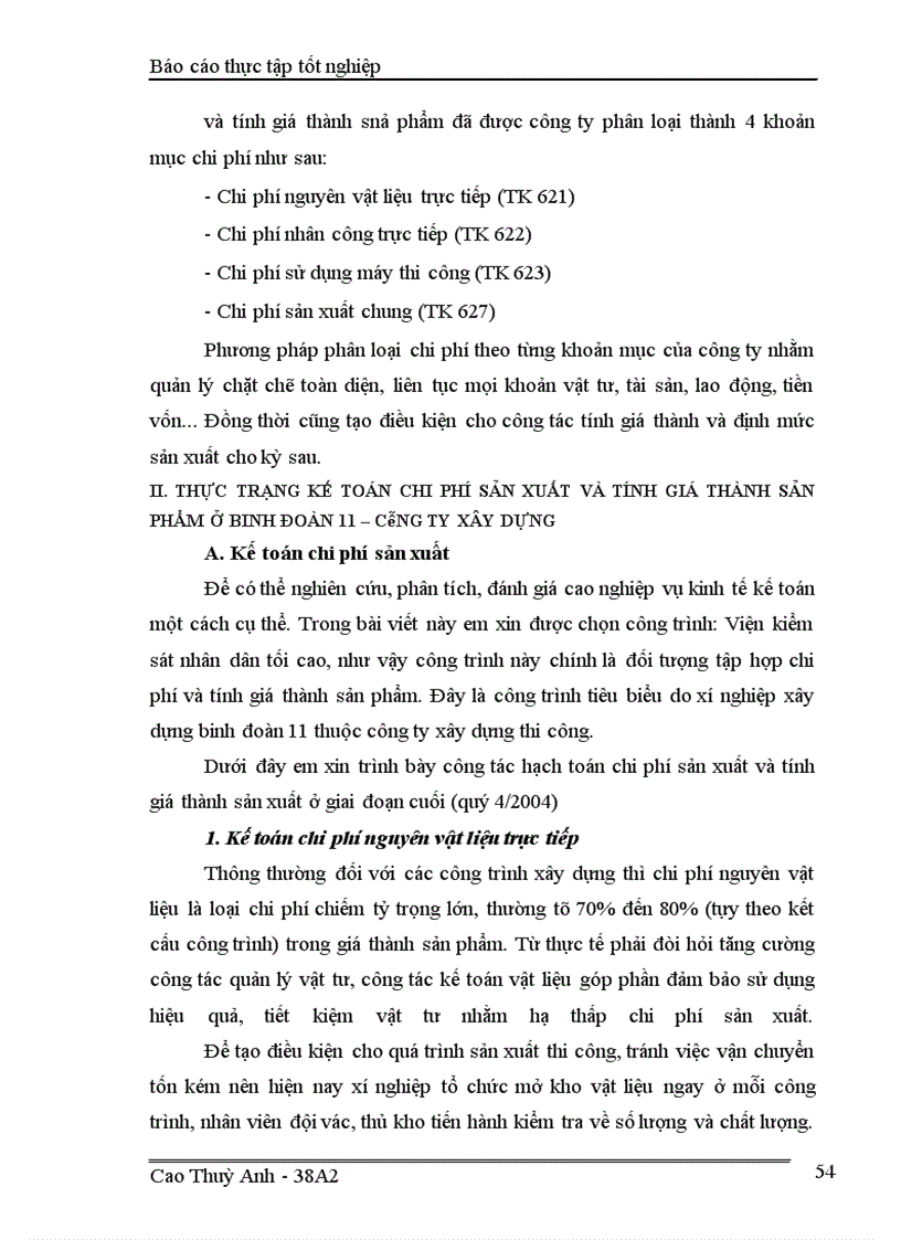 image for page Kế toán chi phí sản xuất và tính giá thành sản phẩm ở Xí nghiệp xây dựng Binh đoàn 11