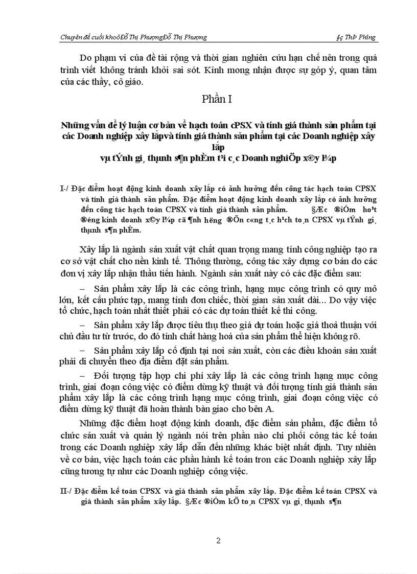 image for page Hạch toán chi phí sản xuất và tính giá thành sản phẩm xây lắp và ý kiến đề xuất nhằm hoàn thiện vấn đề này.