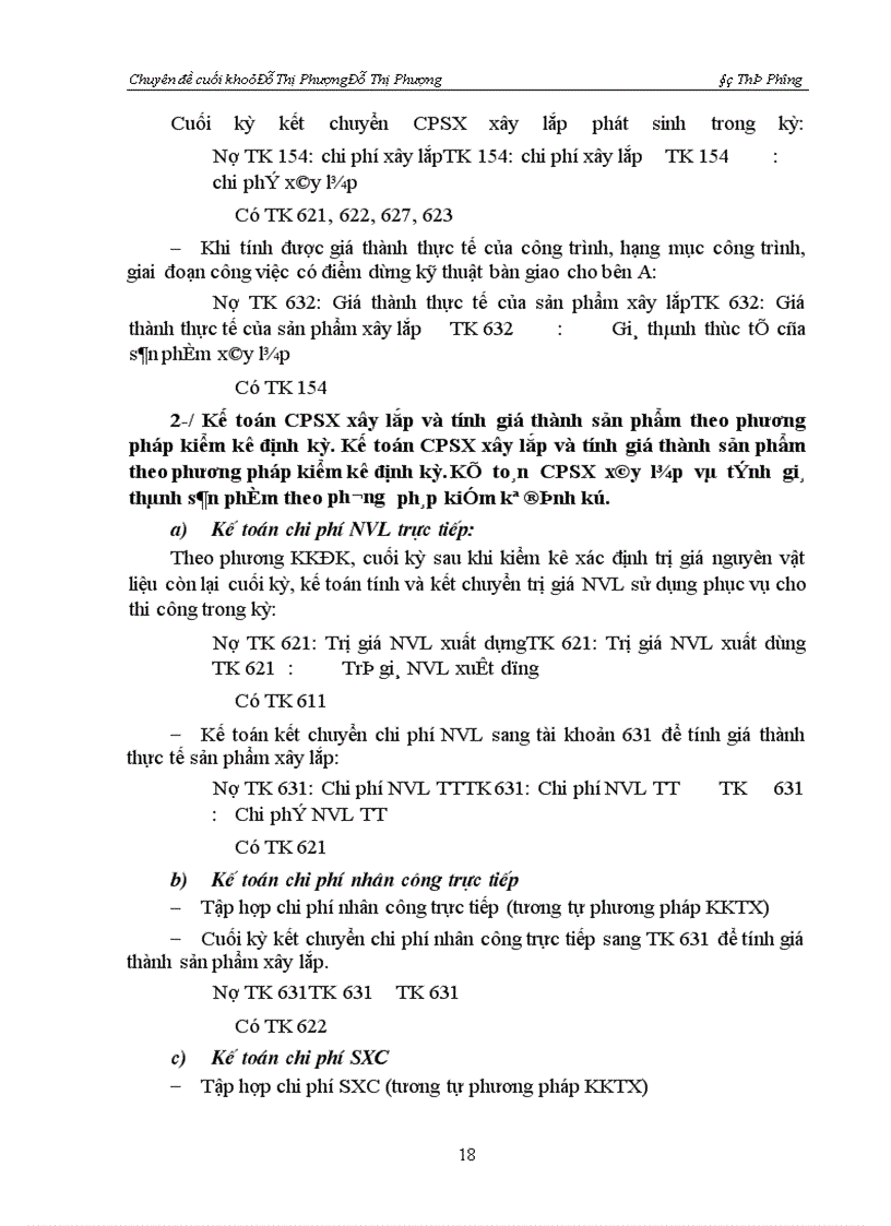image for page Hạch toán chi phí sản xuất và tính giá thành sản phẩm xây lắp và ý kiến đề xuất nhằm hoàn thiện vấn đề này.