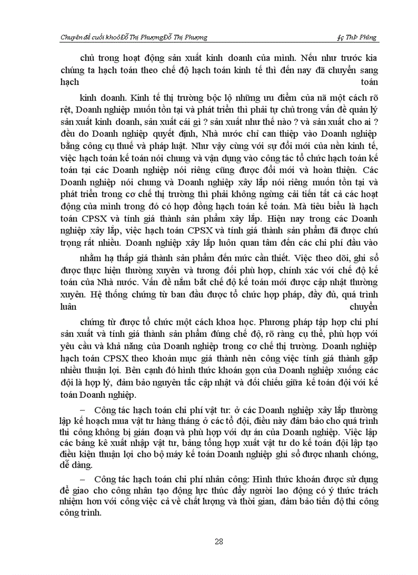 image for page Hạch toán chi phí sản xuất và tính giá thành sản phẩm xây lắp và ý kiến đề xuất nhằm hoàn thiện vấn đề này.