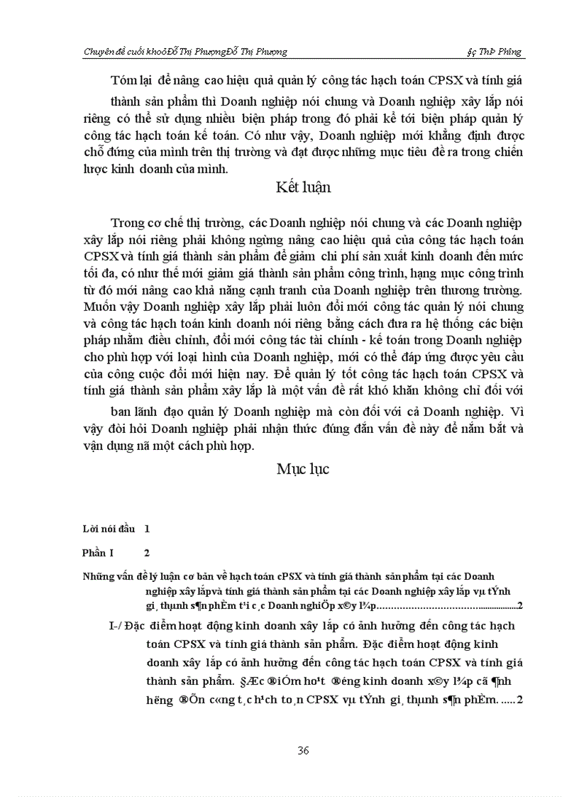 image for page Hạch toán chi phí sản xuất và tính giá thành sản phẩm xây lắp và ý kiến đề xuất nhằm hoàn thiện vấn đề này.