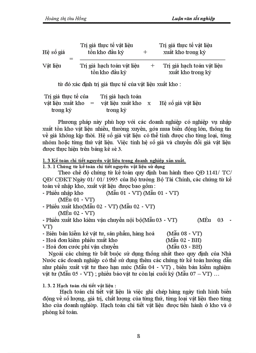 image for page Tình hình thực tế về công tác kế toán nguyên vật liệu tại nhà máy thiết bị bưu điện Hà nội