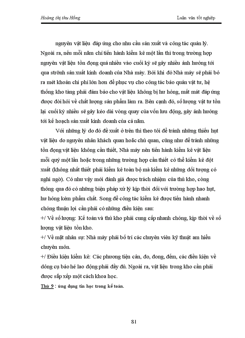 image for page Tình hình thực tế về công tác kế toán nguyên vật liệu tại nhà máy thiết bị bưu điện Hà nội