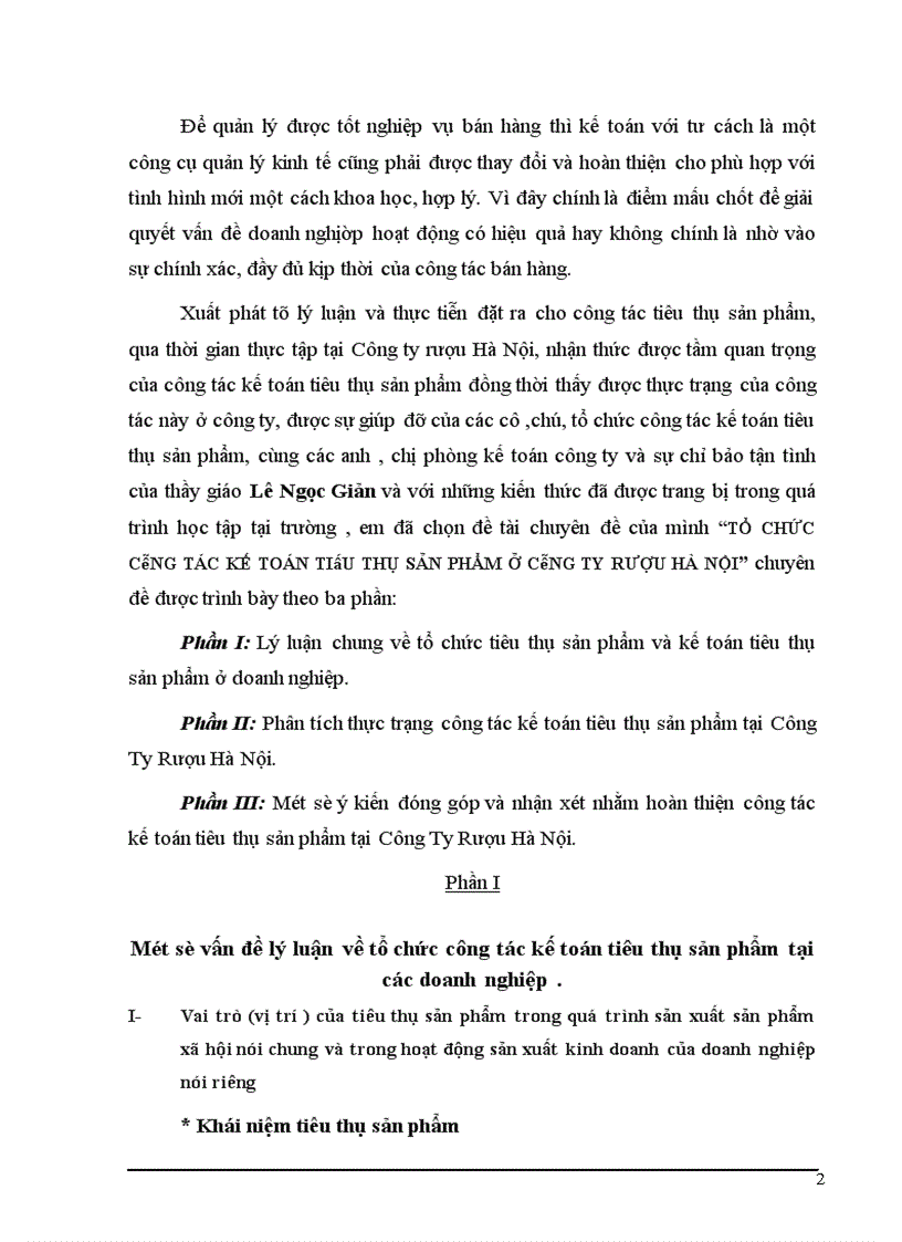 image for page Tổ chức công tác kế toán tiêu thụ sản phẩm ở công ty rượu hà nội