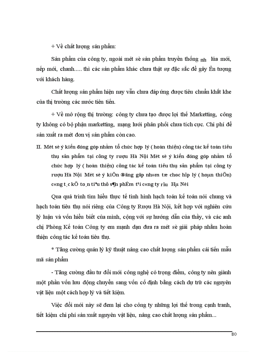 image for page Tổ chức công tác kế toán tiêu thụ sản phẩm ở công ty rượu hà nội