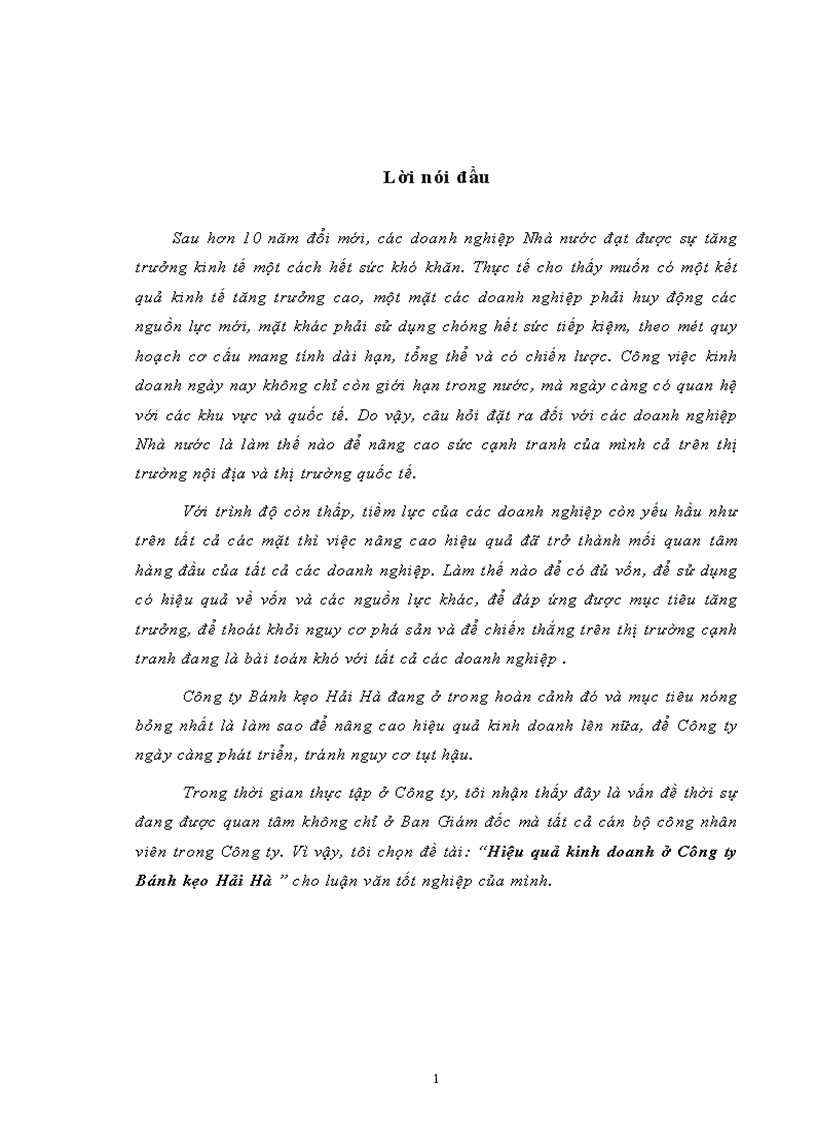 image for page Hiệu quả kinh doanh ở Công ty Bánh kẹo Hải Hà