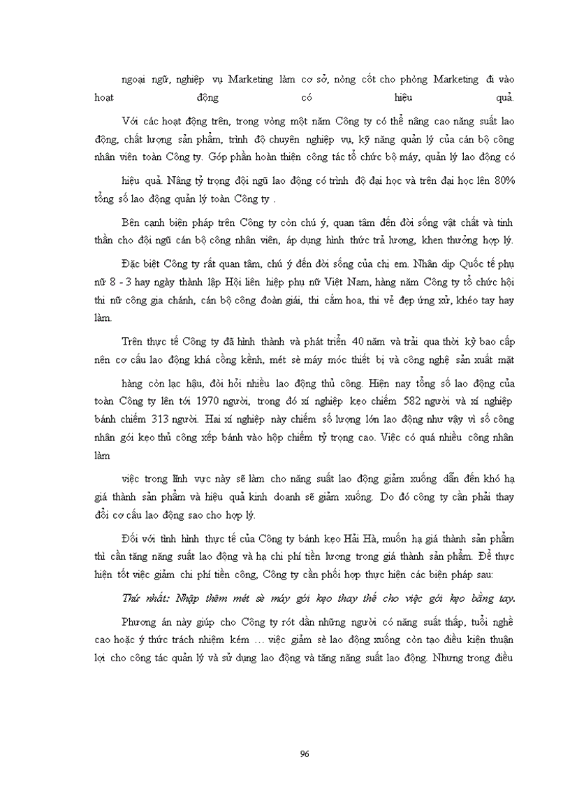 image for page Hiệu quả kinh doanh ở Công ty Bánh kẹo Hải Hà