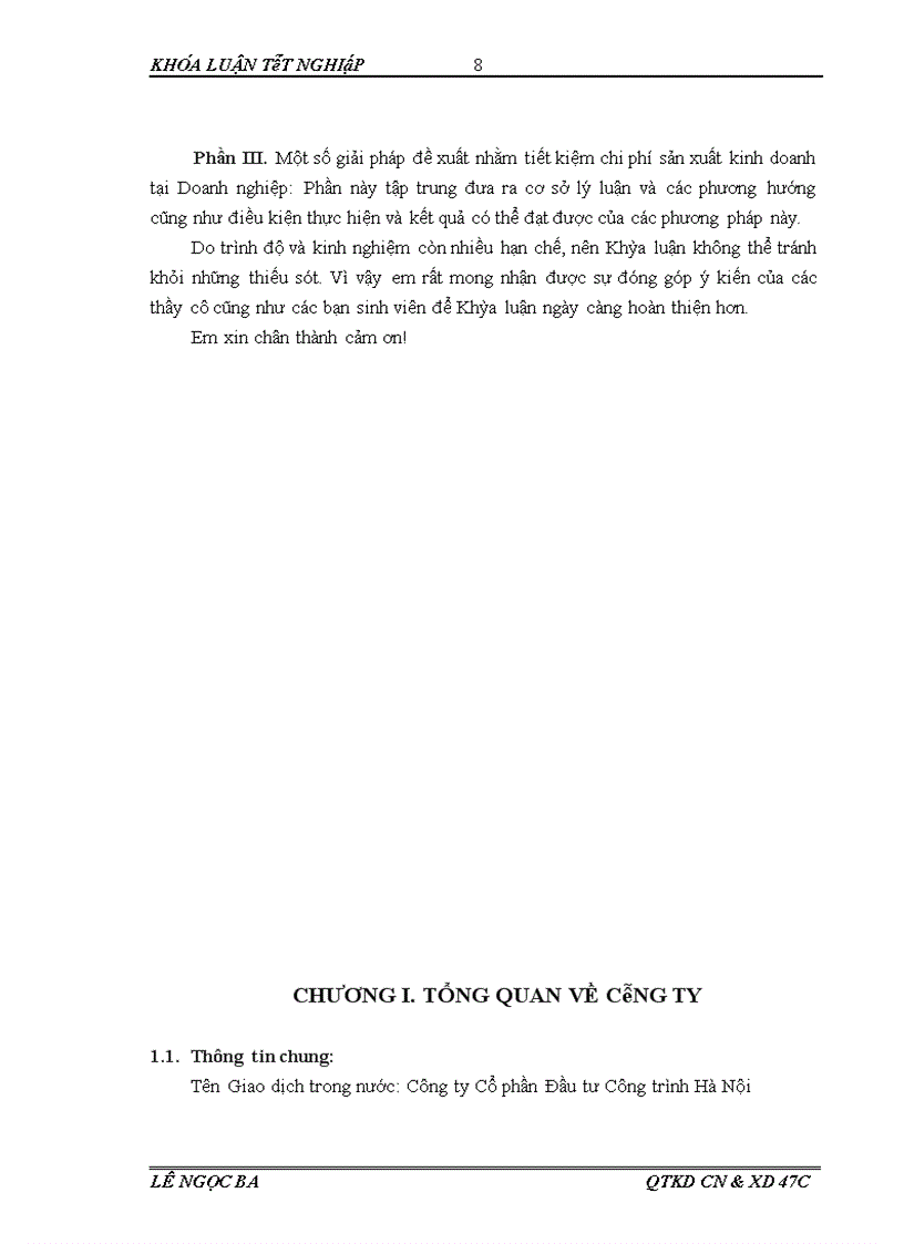 image for page Giải pháp tiết kiệm chi phí sản xuất kinh doanh của công ty cổ phần đầu tư công trình Hà Nội