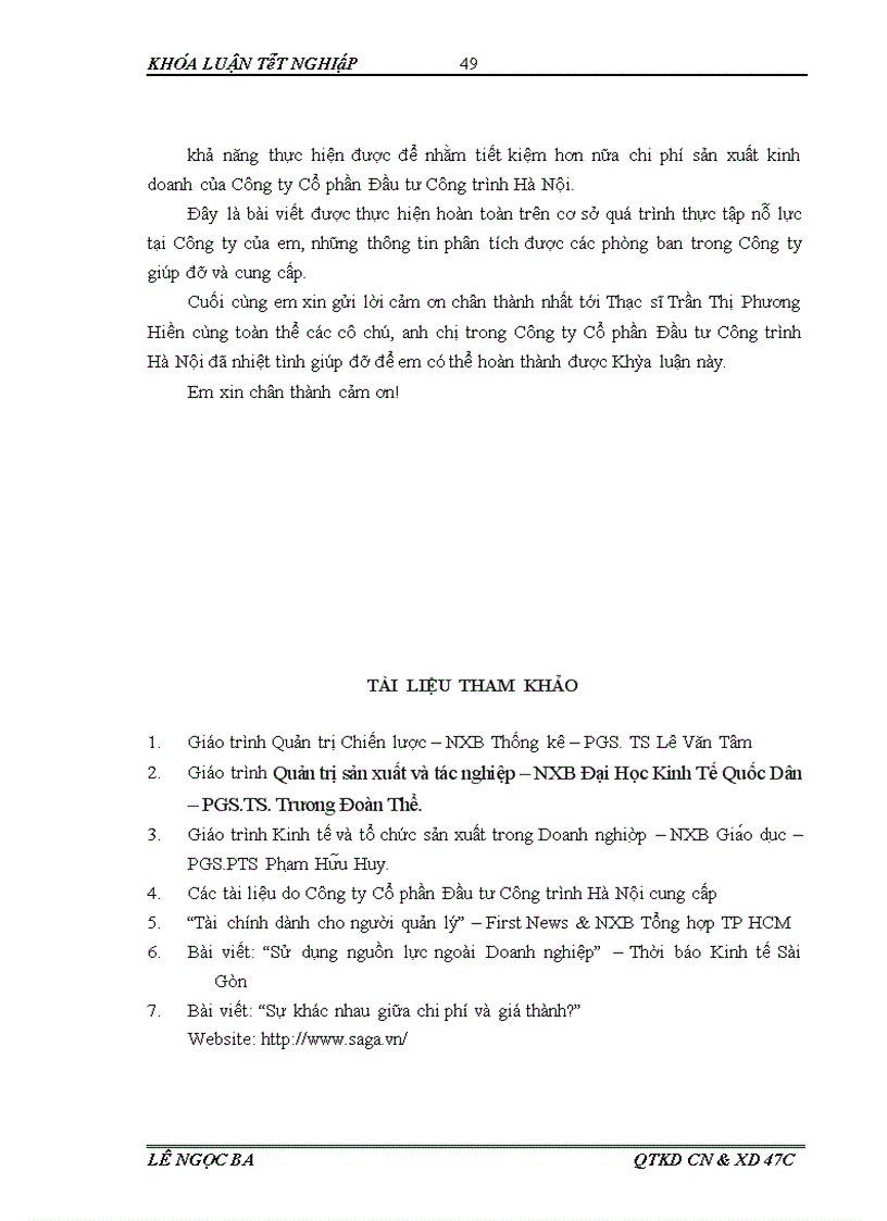 image for page Giải pháp tiết kiệm chi phí sản xuất kinh doanh của công ty cổ phần đầu tư công trình Hà Nội